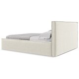 Makamii Krem tapecirani bračni krevet s prostorom za odlaganje s podnicom 180x200 cm Anani – | shoptok.hr