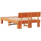  Krevetna konstrukcija s uzglavljem Vosak smeđa 120 x 190 cm | shoptok.hr