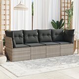 Maison Chic Seti vrtnega pohištva - Vrtna garnitura - Vrtni pohištvo set 4-delna z blazinami siv poli ratan, (21816859) | Shoptok.si