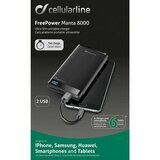 Cellular Line Prijenosna Baterija Manta, 8000 mAh, Crna | shoptok.hr