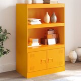  The Living Store Komoda gorčično rumena 67x39x107 cm jeklo - Komoda, (21495611) Cene