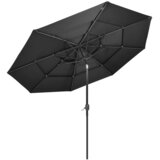  Vrtni suncobran s 3 razine i aluminijskim stupom 3 m antracit | shoptok.hr