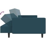 vidaXL Dvosjed na razvlačenje plavi baršunasti | shoptok.hr