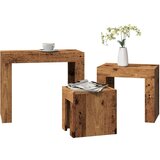 vidaXL Uklapajući stolići za kavu 3 kom boja drva konstruirano drvo | shoptok.hr