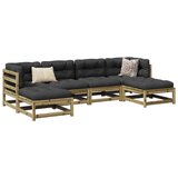 vidaXL 6-dijelni set vrtnih sofa od impregnirane borovine s jastucima Cijene