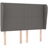  Uzglavlje s ušima sivo 147x23x118/128 cm od umjetne kože | shoptok.hr