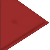  Složiva vrtna klupa s jastukom 128,5 cm od masovne tikovine | shoptok.hr