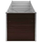  Povišena vrtna gredica smeđa 320 x 80 x 77 cm pocinčani čelik | shoptok.hr