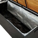 Poli Vrtna klop s prostorom za shranjevanje 120 cm poli ratan črna | Shoptok.si