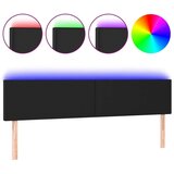  Uzglavlje crno 180 x 5 x 78/88 cm od umjetne kože | shoptok.hr