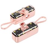 Oxpower Power bank prenosiva baterija privezak 5000mAh lightning roze