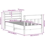 Okvir kreveta bez madraca 100x200 cm konstruirano drvo | shoptok.hr