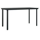  7-dijelni vrtni blagovaonski set s jastucima crni | shoptok.hr