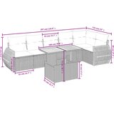  7-dijelni set vrtnih sofa sivi od poliratana | shoptok.hr