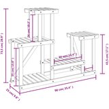  Stalak za cvijeće 90 x 25 x 73,5 cm od masivne jelovine | Eponuda.ba