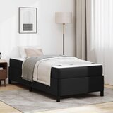  Krevetna konstrukcija s madracem Crna 90 x 190 cm tkanina | shoptok.hr