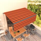 Tenda na ručno uvlačenje s roletom 4 x 3 m narančasto-smeđa | shoptok.hr
