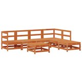  Set lounge namještaja za vrt 7 pcs Vosak smeđa i taupe - Vosak smeđa bor | shoptok.hr