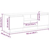 vidaXL TV omarica starinski les 102x30x36cm inženirski les | Shoptok.si