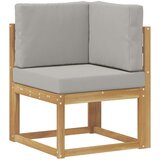  Set vanjskih sofa 5 kom. Bijela i svjetlosiva Poliester | shoptok.hr