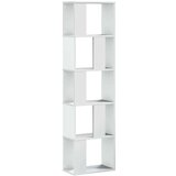 vidaXL Regal za knjige 5 razina bijeli 45x23,5x162,5 cm drveni | shoptok.hr