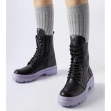 Gemre Black boots on a purple sole Quennie | Shoptok.si