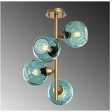 Opviq Luster Benek-15-14502, 40x40x55cm, IP20, zlatno-plava boja | Eponuda.ba