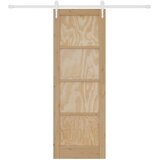  Klizna vrata Prirodna i bijela 73,5 x 211 cm Masivna borovina | shoptok.hr