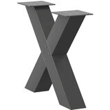  Noge za klub stolić u obliku slova X, 2 kom, antracit, 50 x (42-43) cm, čelik | Eponuda.ba