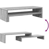 vidaXL Stojalo za monitor siva sonoma 54x22x15 cm inženirski les | Shoptok.si