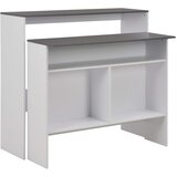  Barski stol s 2 stolne ploče bijelo-sivi 130 x 40 x 120 cm | shoptok.hr
