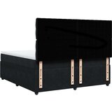 vidaXL Box spring postelja z vzmetnico črna 200x200 cm žamet, (21306743) | Shoptok.si