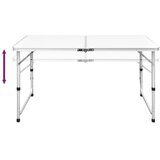  Sklopivi stol za kampiranje podesivi aluminijski 120 x 60 cm | Eponuda.ba