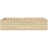  Okvir za krevet boja hrasta 135x190 cm od konstruiranog drva | shoptok.hr