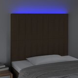  LED uzglavlje tamnosmeđe 90x5x118/128 cm od tkanine | shoptok.hr