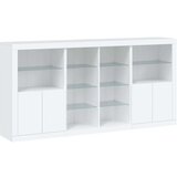 vidaXL Komoda s LED svjetlima bijela 202x37x100 cm | shoptok.hr