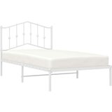 Metalni okvir za krevet s uzglavljem bijeli 100x190 cm | shoptok.hr