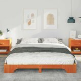  Krevetna konstrukcija Smeđa 160 x 220 cm Čvrsto borovo drvo | shoptok.hr