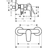 Hansgrohe enoročna armatura za tuš TALIS E (71760140) - brušen bron | Shoptok.si