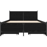  Okvir kreveta s uzglavljem s ladicama Crni hrast 80 x 200 cm | Eponuda.ba
