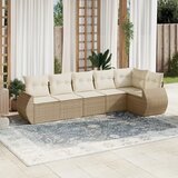 vidaXL 6-dijelni set vrtnih sofa s jastucima bež od poliratana | shoptok.hr