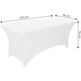 Multi Garden univerzalna navlaka za stol – rastezljiva, 240 cm (8 ft), bijela | shoptok.hr