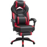 Songmics Direktorski pisarniški stol, ergonomski, črn, rdeč OBG77BR, (21612138) | Shoptok.si