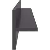  Zidne police 4 kom sjajne sive 80x11,5x18 cm konstruirano drvo | shoptok.hr