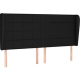 Maison Chic posteljno vzglavje - vzglavna omarica - nočna omarica z ušesi črno 163x23x118/128 cm blago, (21709141) Cene