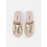 GOODIN Golden women's wedge flip-flops | shoptok.hr