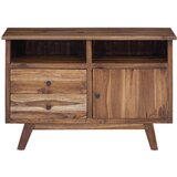  Strani šal s predalom Naravna 100 x 30 x 68 cm Trden tikov les, (5000107584) | Shoptok.si
