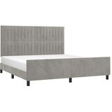  Za krevet s uzglavljem svjetlosivi 180x200 cm baršunasti | shoptok.hr