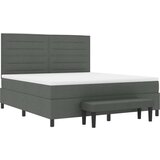  vzmetna postelja z vzmetnico in klopjo temno siva 180x200 cm tkanina, (22083181) | Shoptok.si