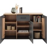 Modern Living Široka Komoda Amare, Antracit, Barva Hrasta | Shoptok.si